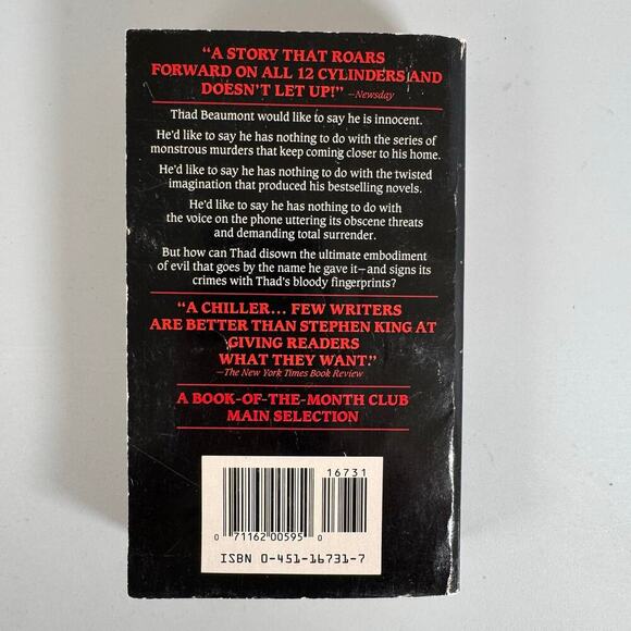 Stephen King The Dark Half Softcover Used - Picture 2 of 6